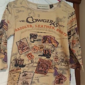 Bit and Bridle  3/4 sleeve top